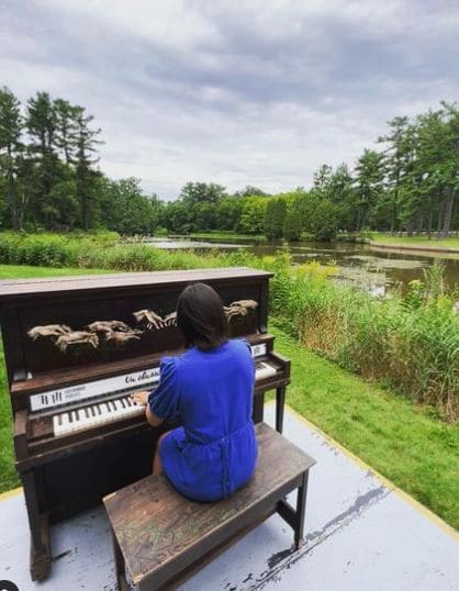 Public piano in Jamésie, Quebec, Canada