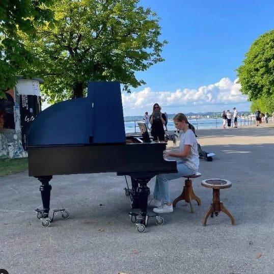 Public piano in Bezirk Bregenz, Vorarlberg, Austria