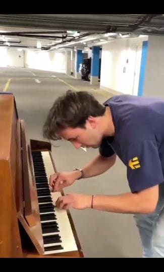 Public piano in Powys, Wales, United Kingdom