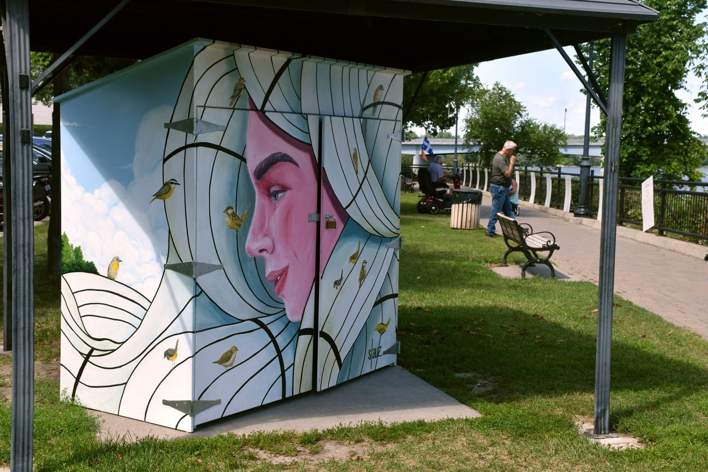 Public piano in Deux-Montagnes, Quebec, Canada