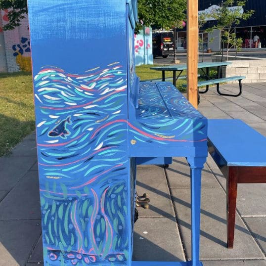 Public piano in Bathurst, New Brunswick, Canada