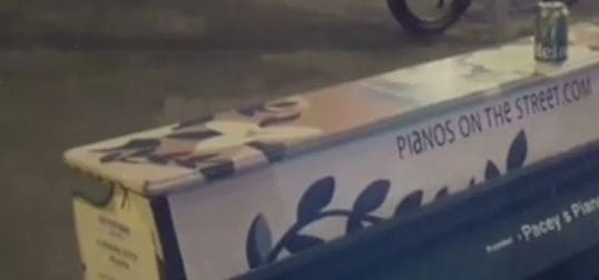 Public piano in Vancouver, British Columbia, Canada