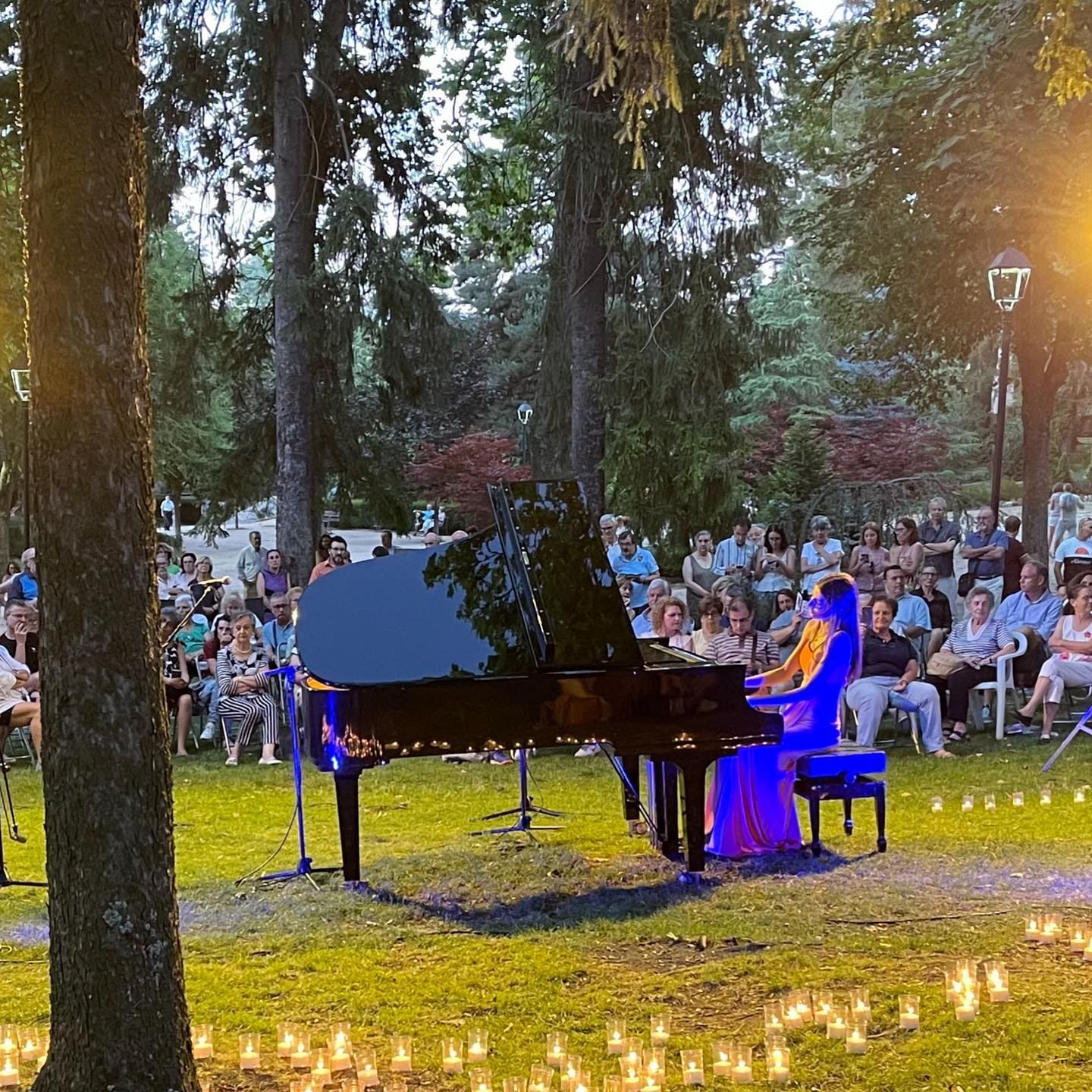 Public piano in El Espinar, Castile and León, Spain