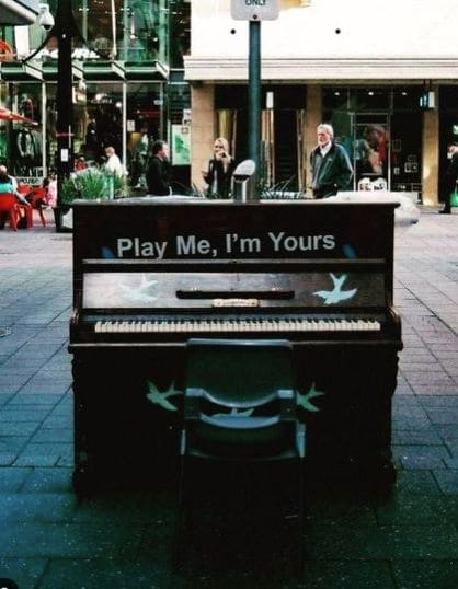 Public piano in Firuzbahram RD, Iran