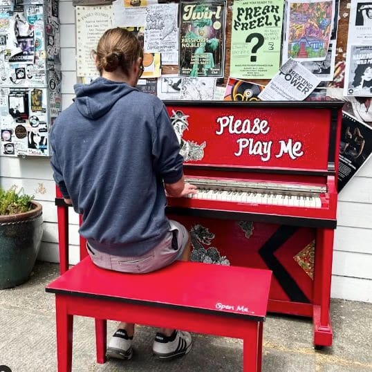 Public piano in Portland, Oregon, United States