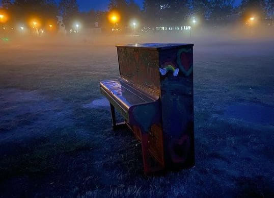 Public piano in Espoo, Finland