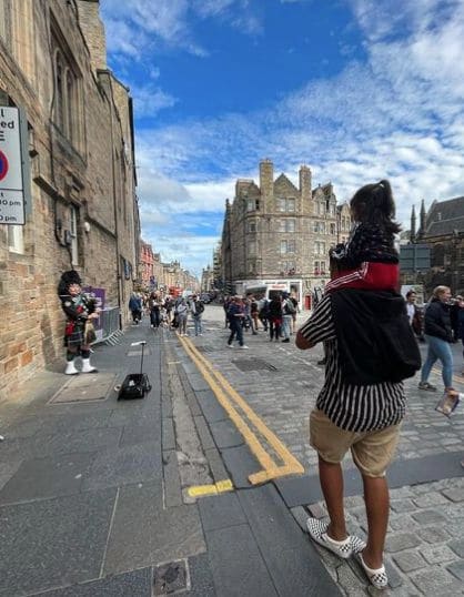 Public piano in City of Edinburgh, Scotland, United Kingdom