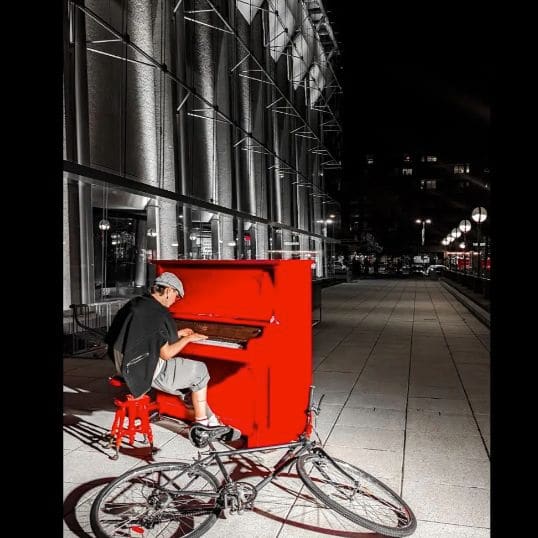 Public piano in Quebec City, Quebec, Canada