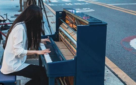 Public piano in Seoul, South Korea
