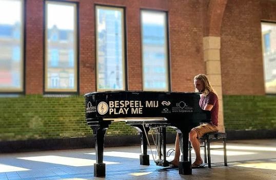 Public piano in Maastricht, Limburg, Netherlands