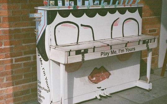 Public piano in Kowloon, Hong Kong, China