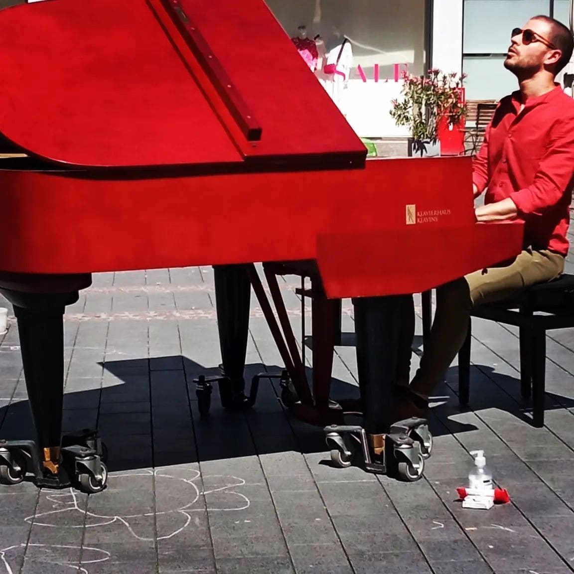 Public piano in Bonn, North Rhine-Westphalia, Germany