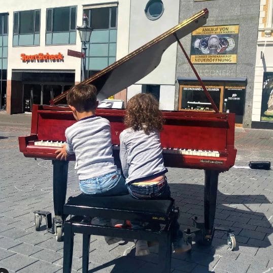Public piano in Bonn, North Rhine-Westphalia, Germany
