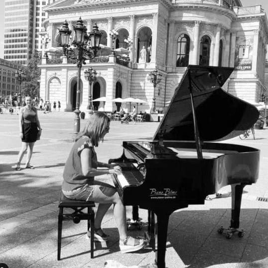 Public piano in Hochtaunuskreis, Hesse, Germany