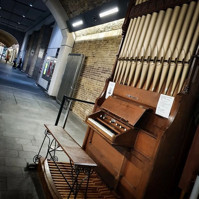 Public piano in London, England, United Kingdom