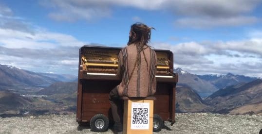 Public piano in Queenstown-Lakes District, Otago, New Zealand