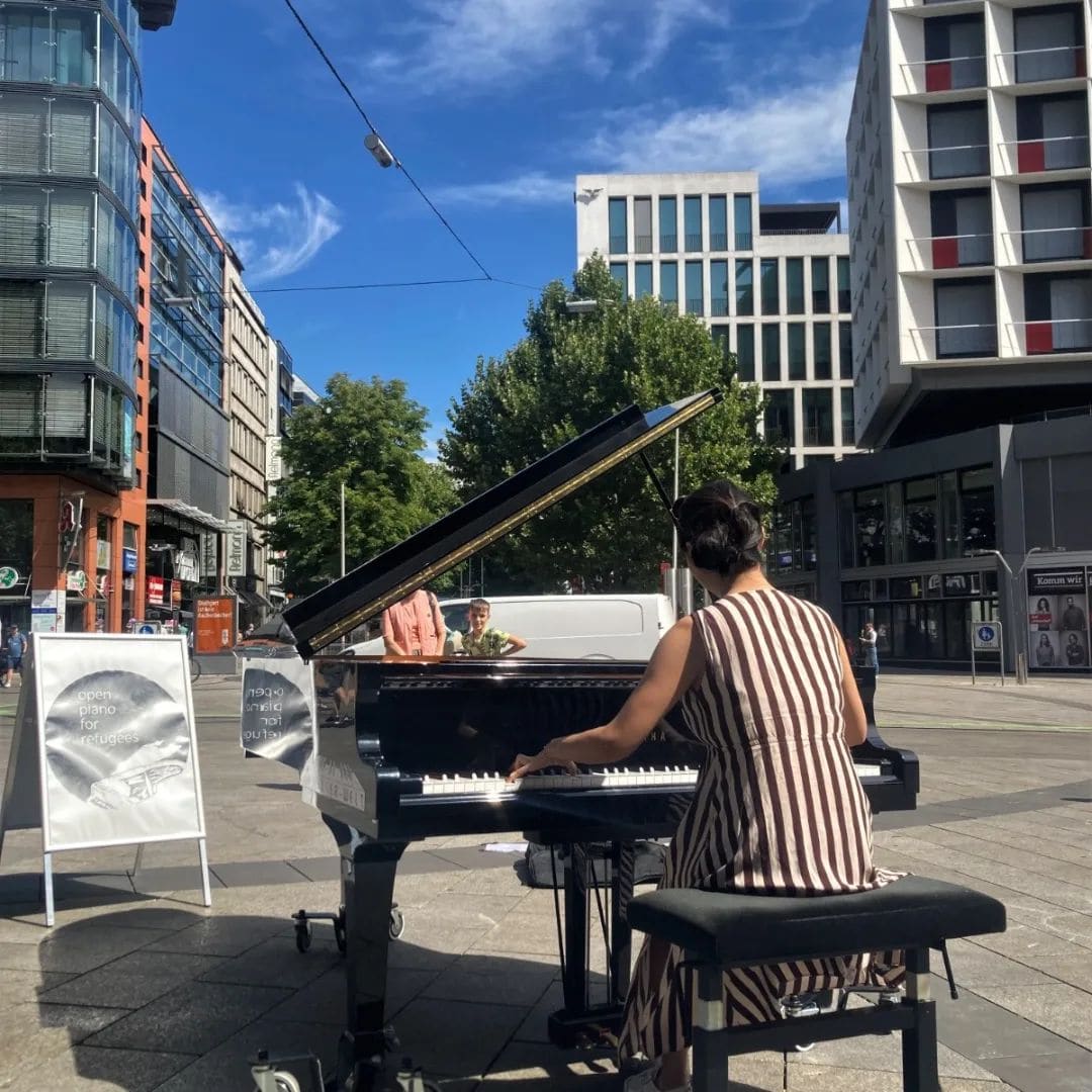 Public piano in Stuttgart, Baden-Württemberg, Germany