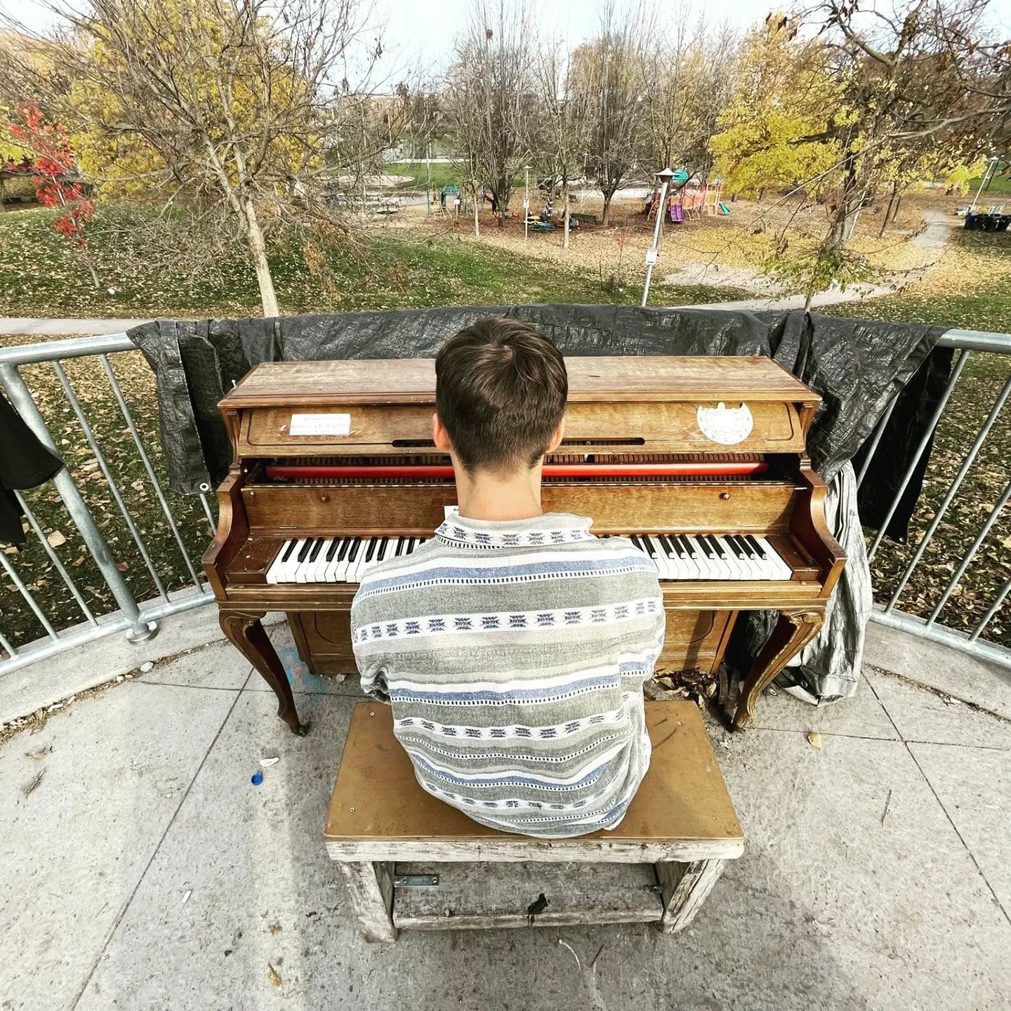 Public piano in Old Toronto, Ontario, Canada