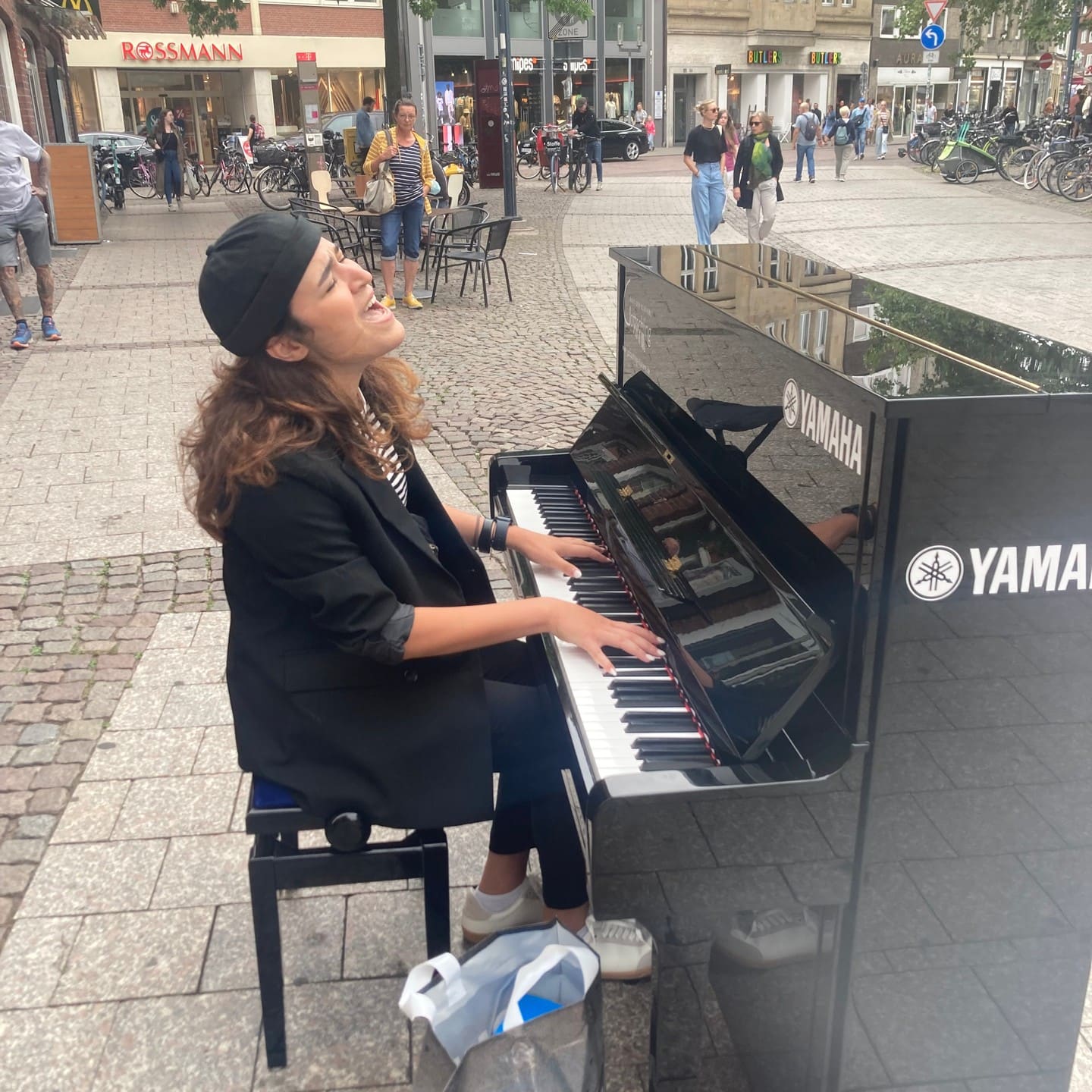 Public piano in Münster, North Rhine-Westphalia, Germany
