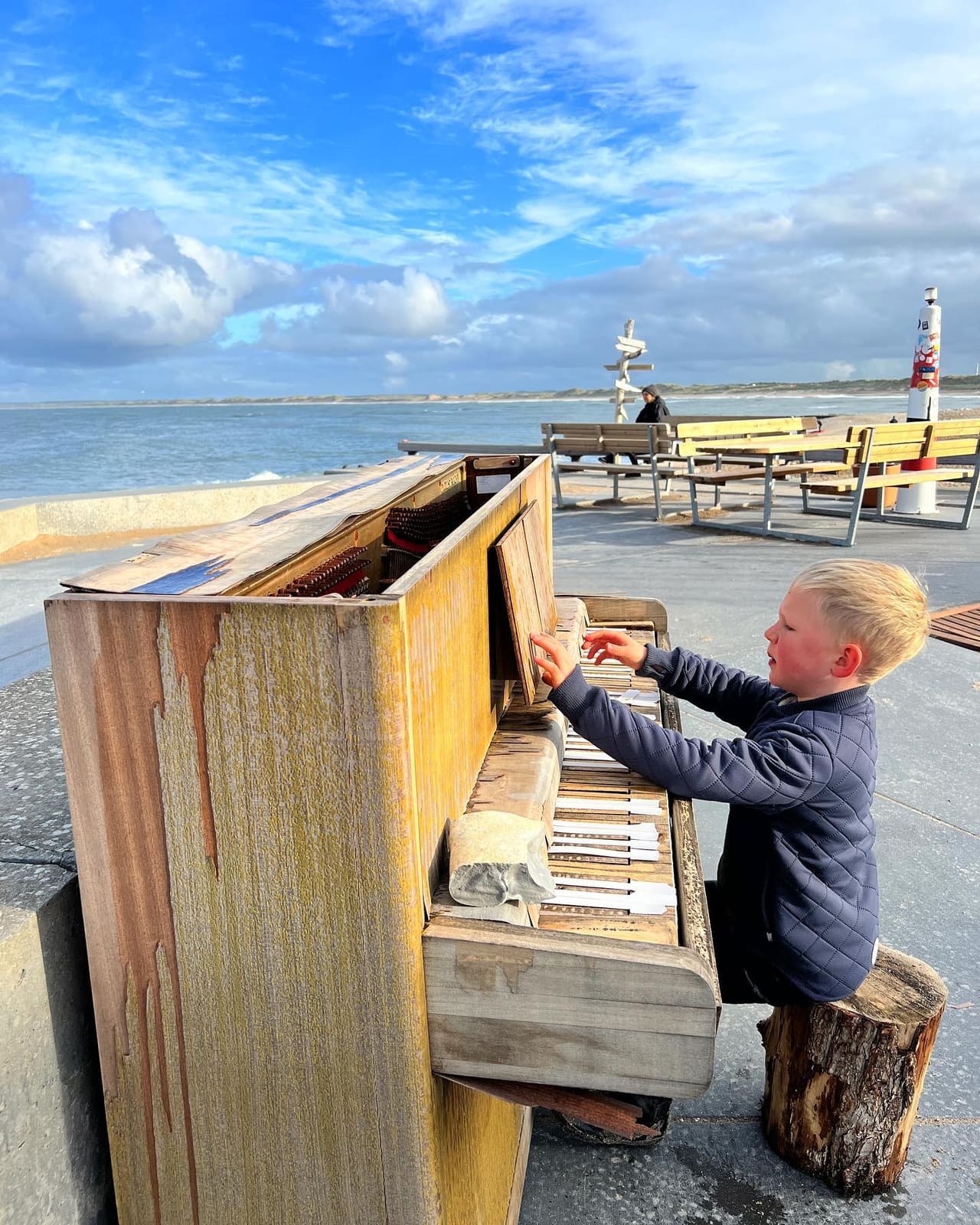 Public piano in Klitmøller, North Denmark Region, Denmark