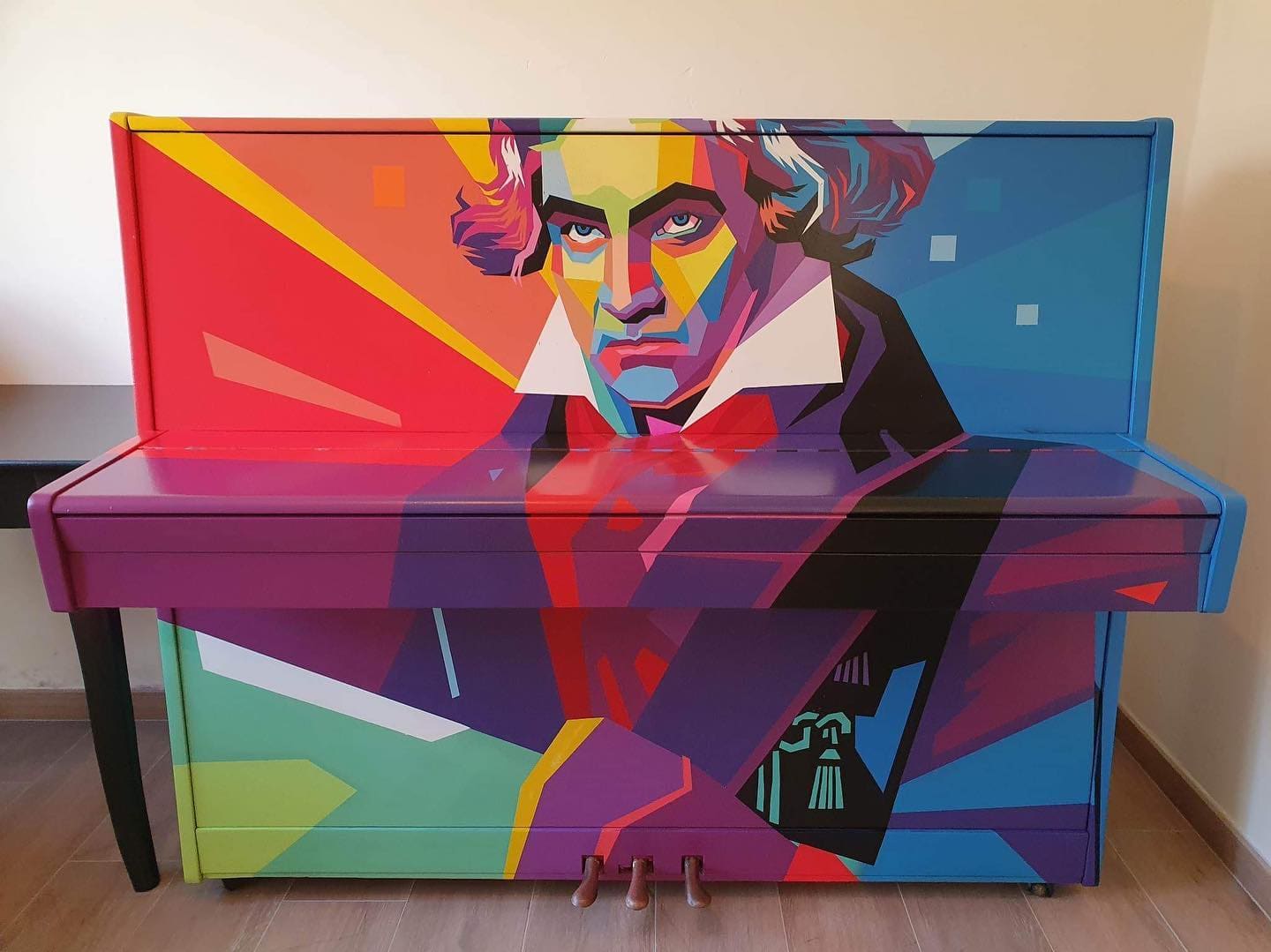Public piano in Gent, East Flanders, Belgium