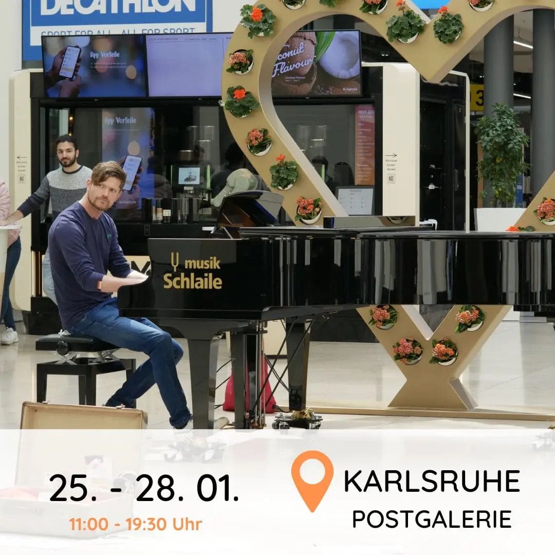 Public piano in Karlsruhe, Baden-Württemberg, Germany