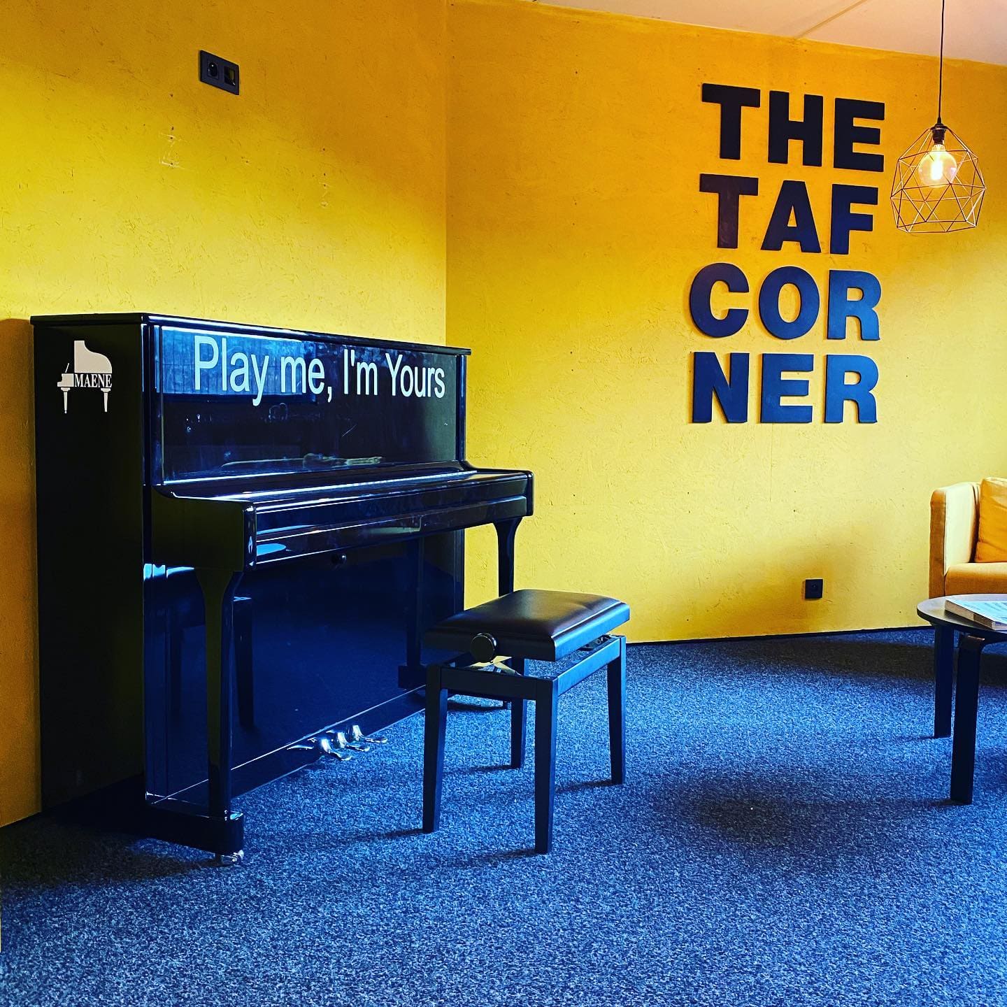 Public piano in Roeselare, West Flanders, Belgium