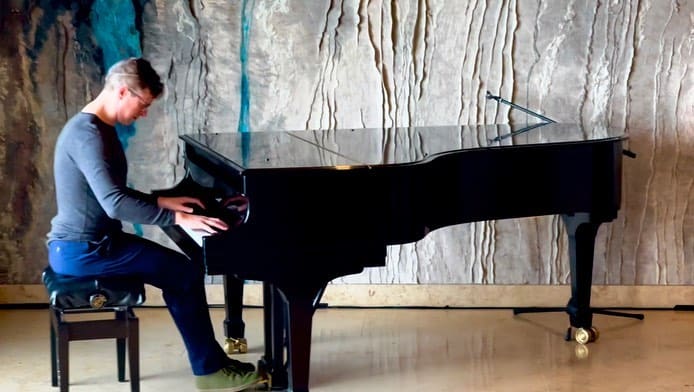 Public piano in Ushuaia, Tierra del Fuego Province, Argentina