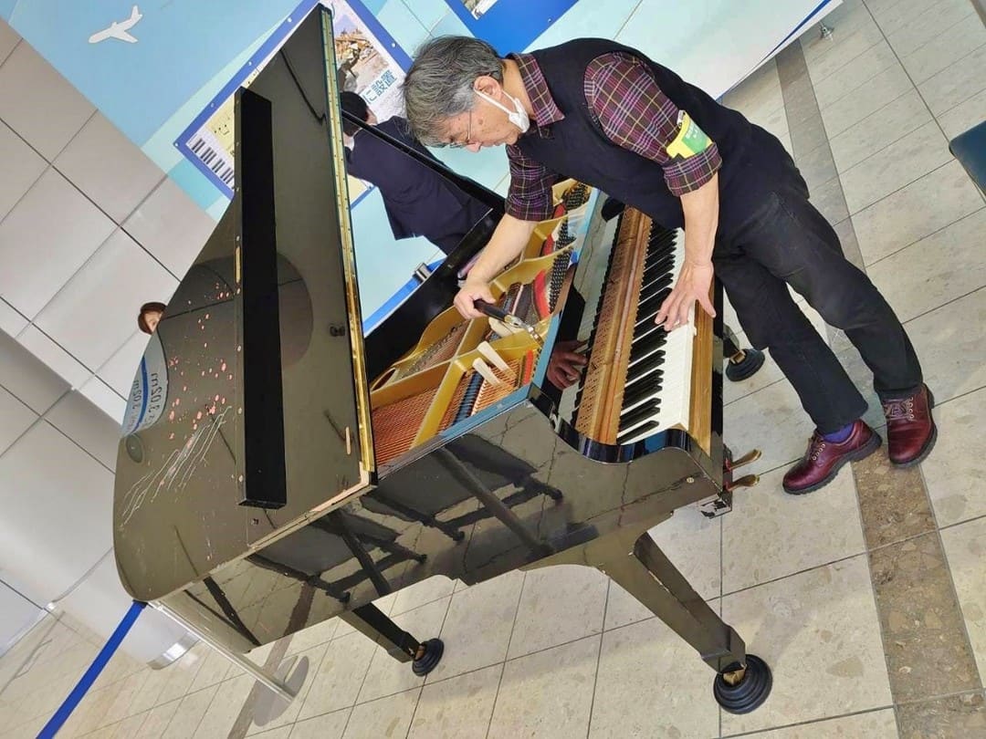 Public piano in Nanhe County, Hebei, China