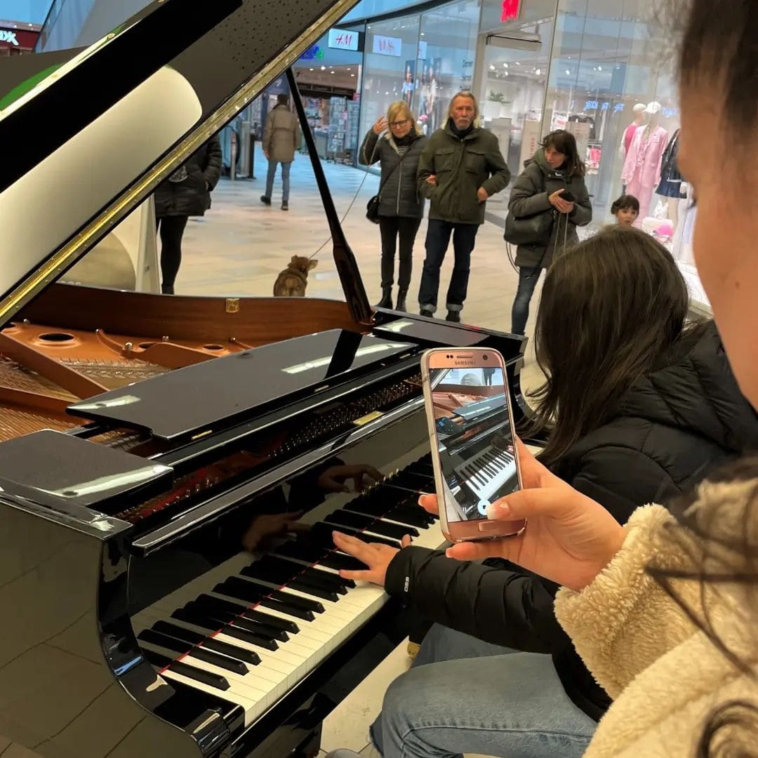 Public piano in Solingen, North Rhine-Westphalia, Germany