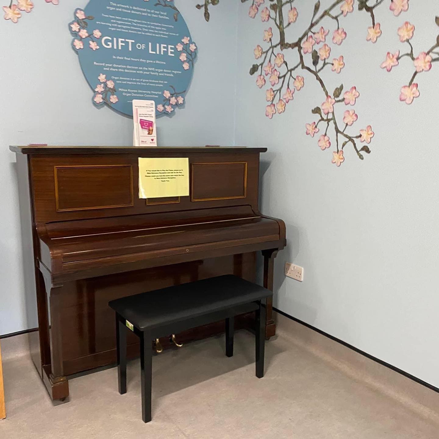 Public piano in Milton Keynes, England, United Kingdom