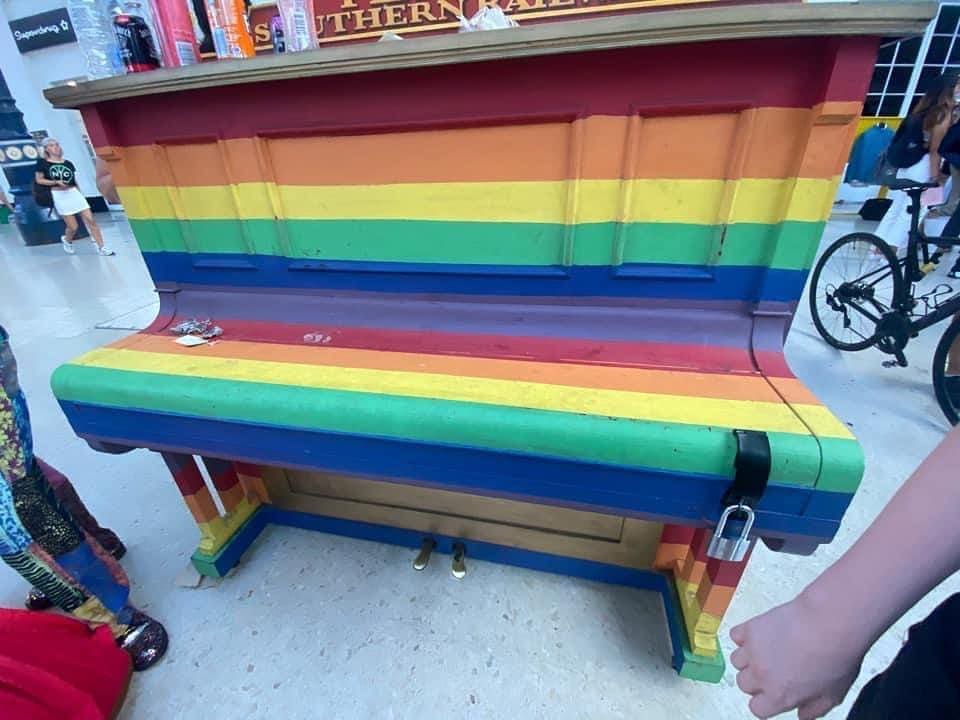 Public piano in Brighton, England, United Kingdom