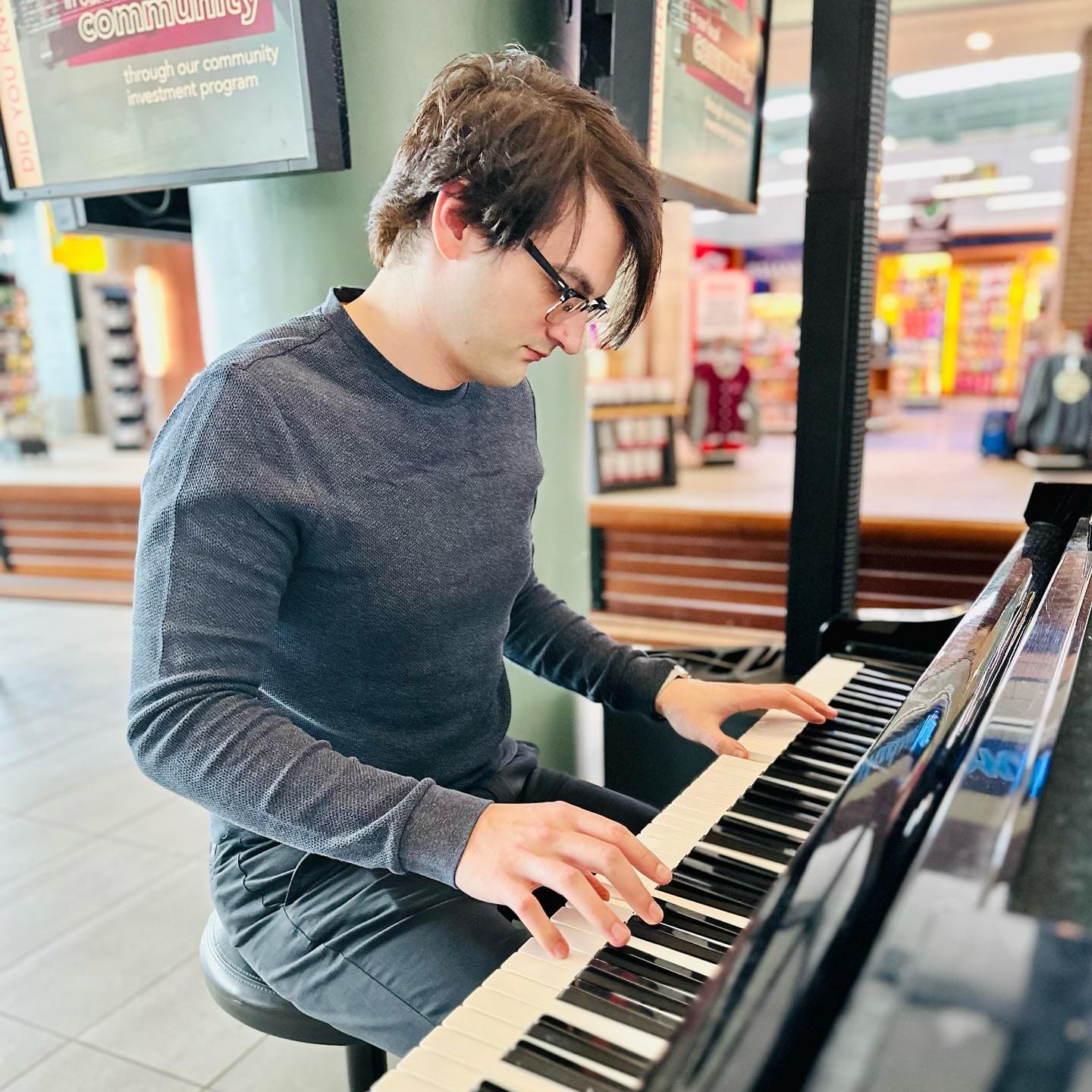 Public piano in Leduc County, Alberta, Canada