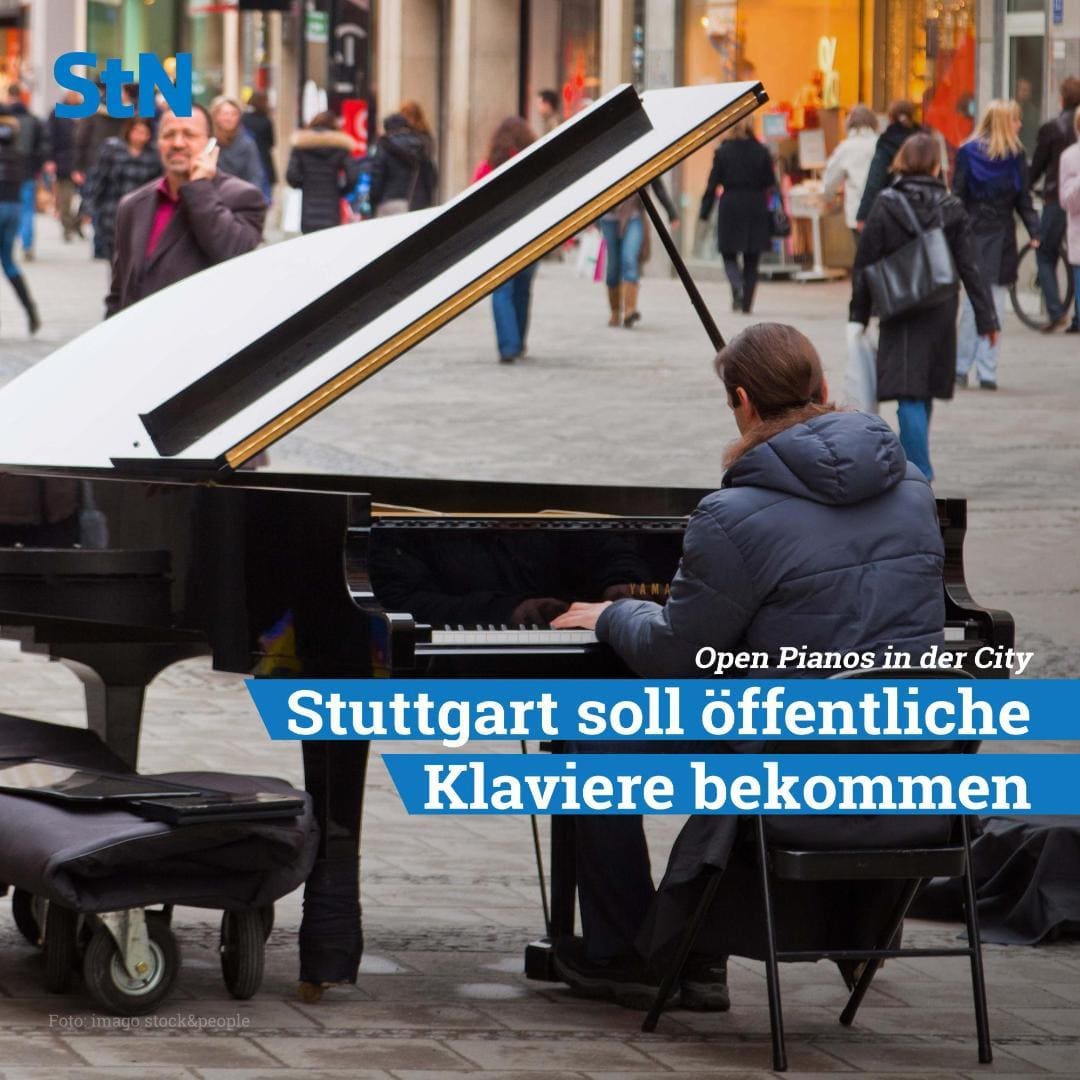 Public piano in Stuttgart, Baden-Württemberg, Germany