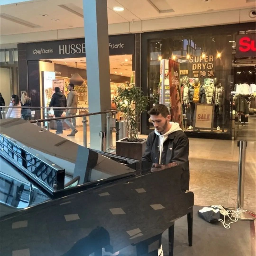 Public piano in Karlsruhe, Baden-Württemberg, Germany