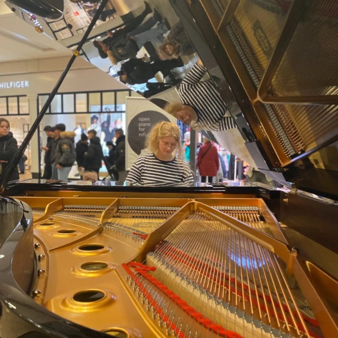 Public piano in Karlsruhe, Baden-Württemberg, Germany