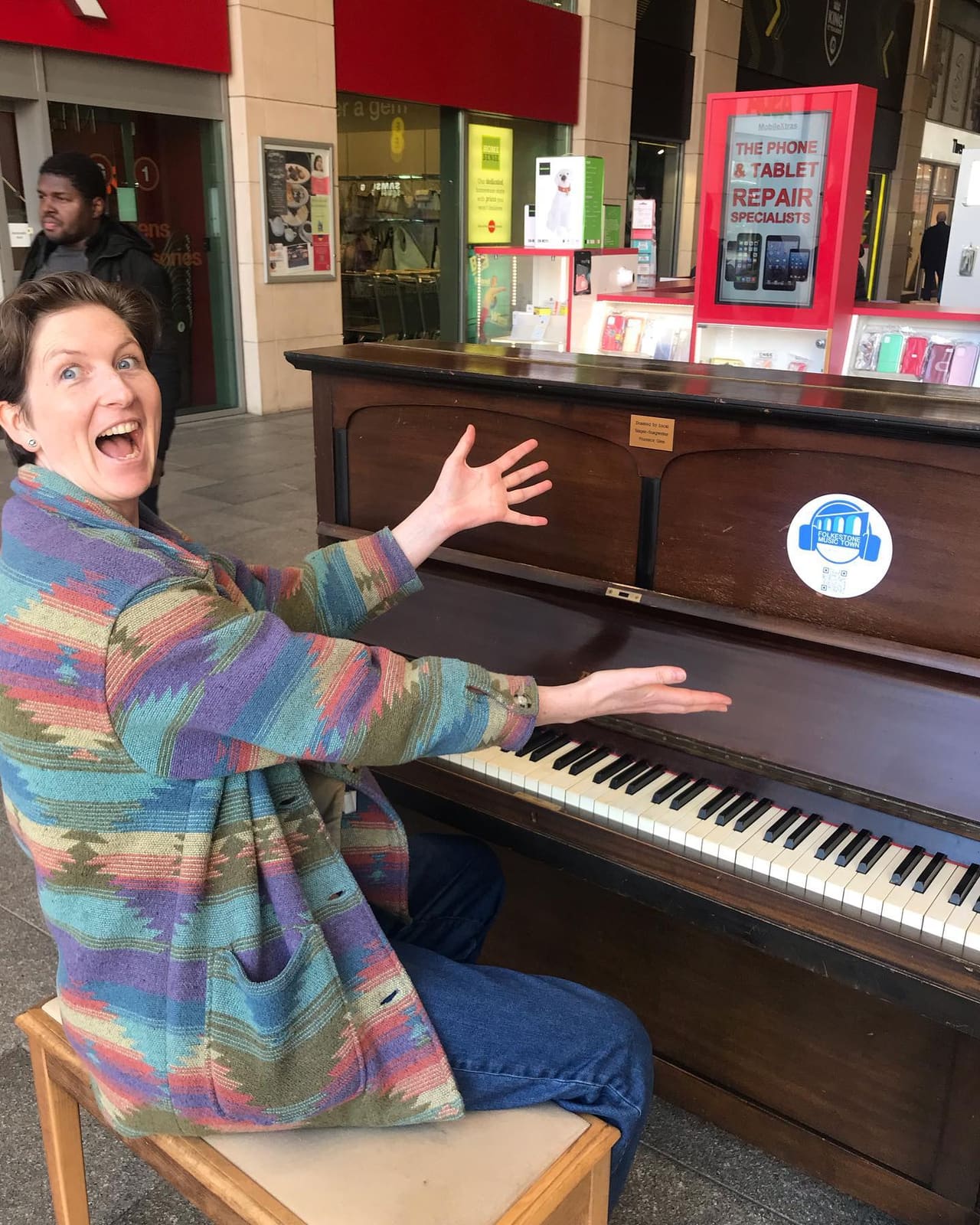 Public piano in Folkestone and Hythe District, England, United Kingdom