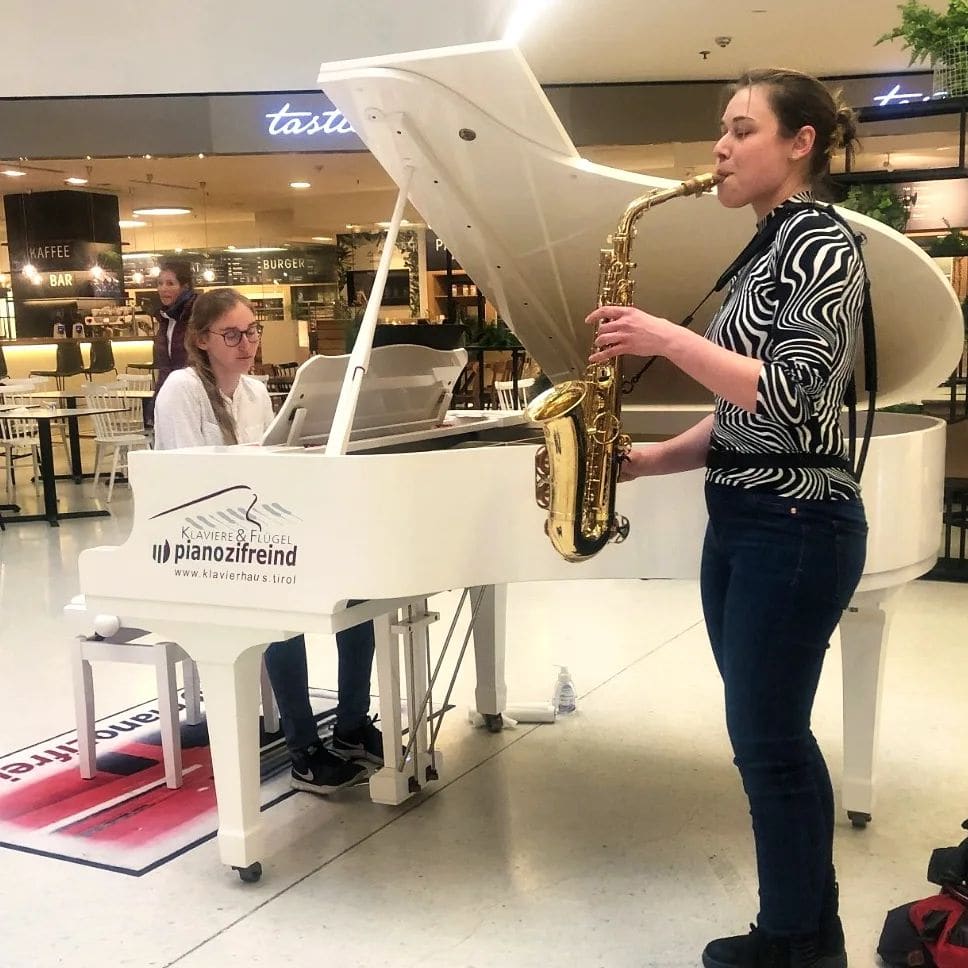 Public piano in Innsbruck, Tyrol, Austria
