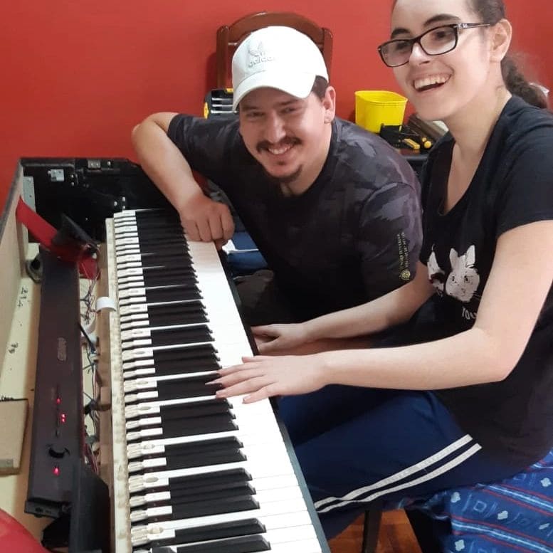 Public piano in Santos, São Paulo, Brazil