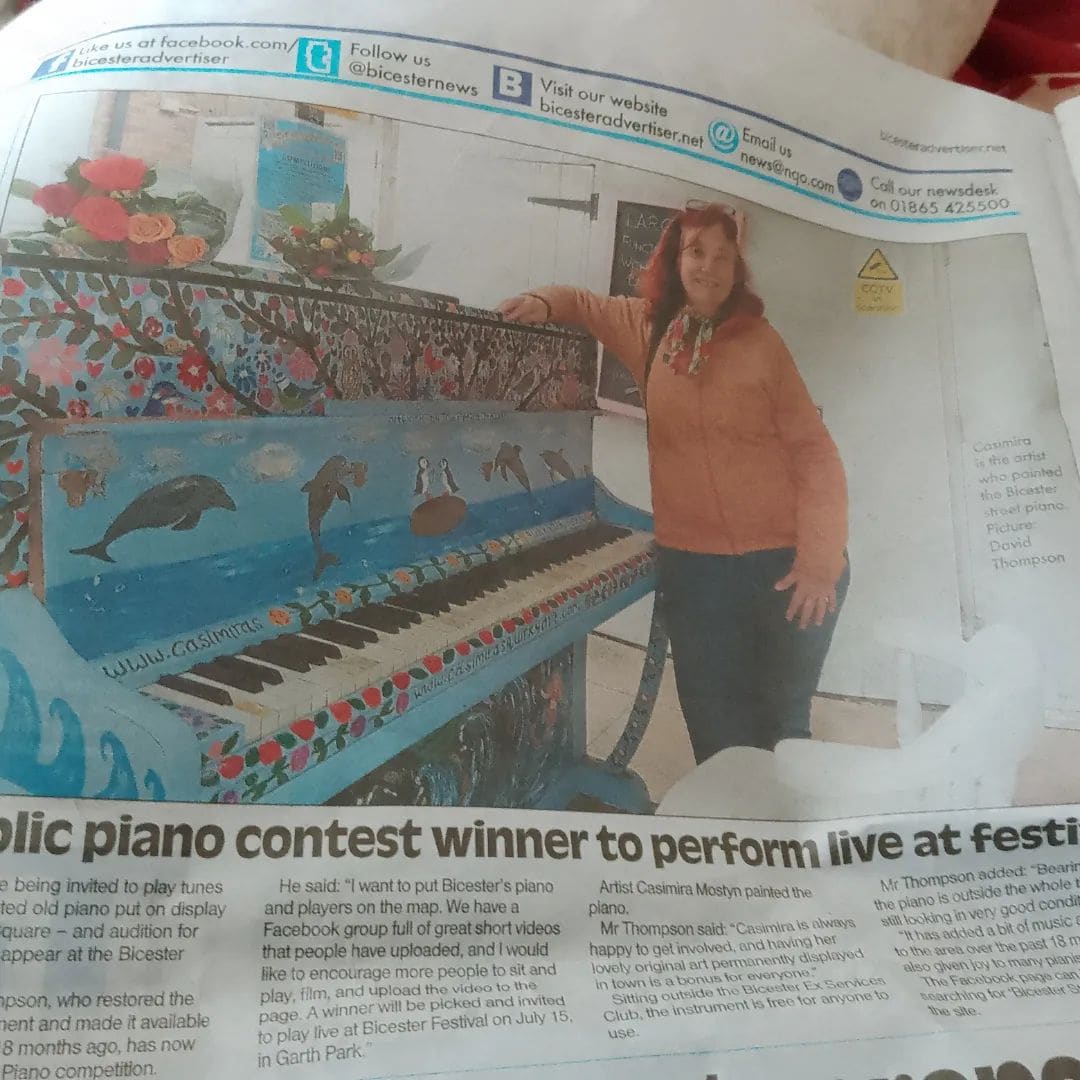Public piano in Cherwell District, England, United Kingdom
