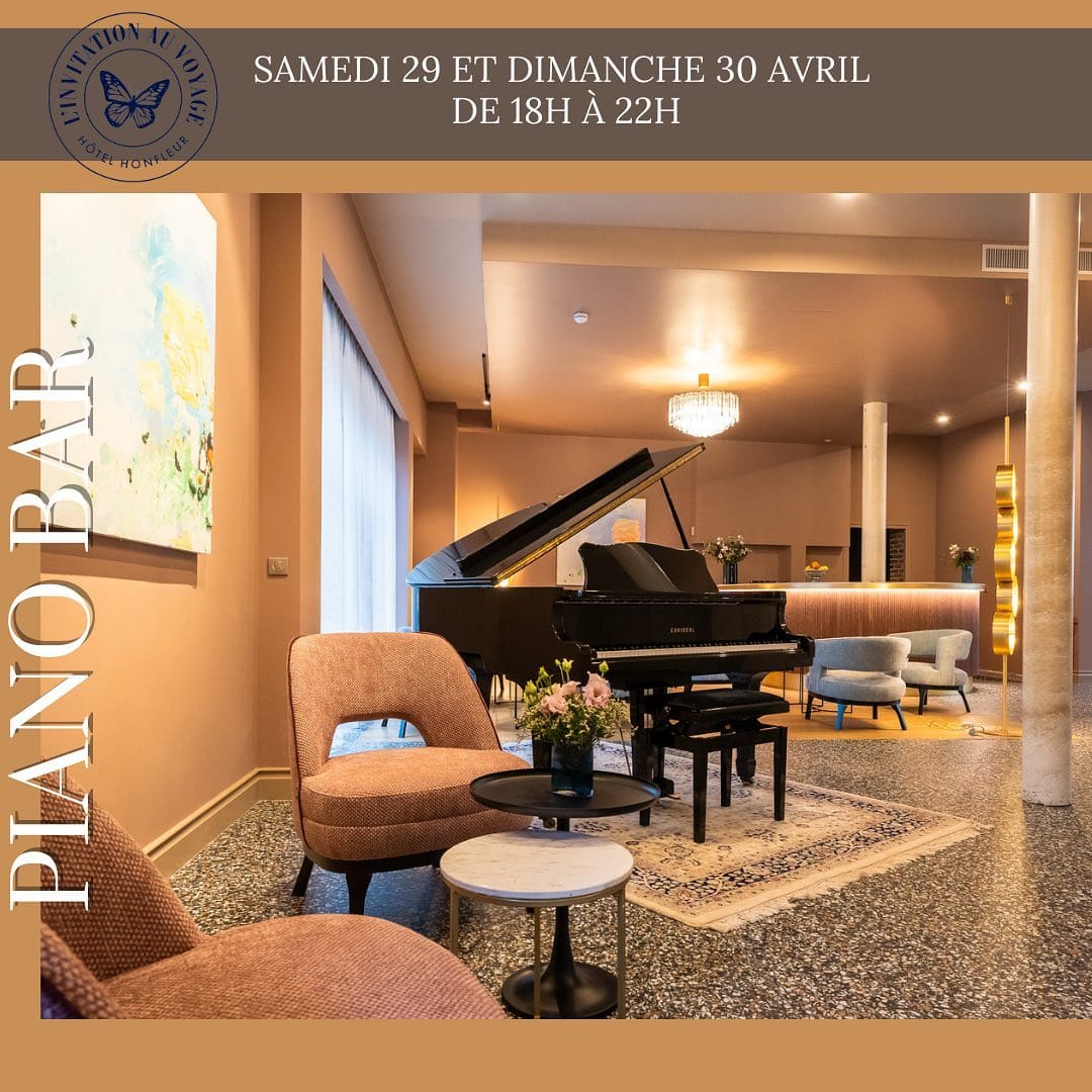 Public piano in Calvados, Normandy, France