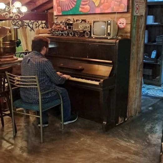 Public piano in Cotia, São Paulo, Brazil