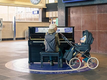 Public piano in Eindhoven, North Brabant, Netherlands