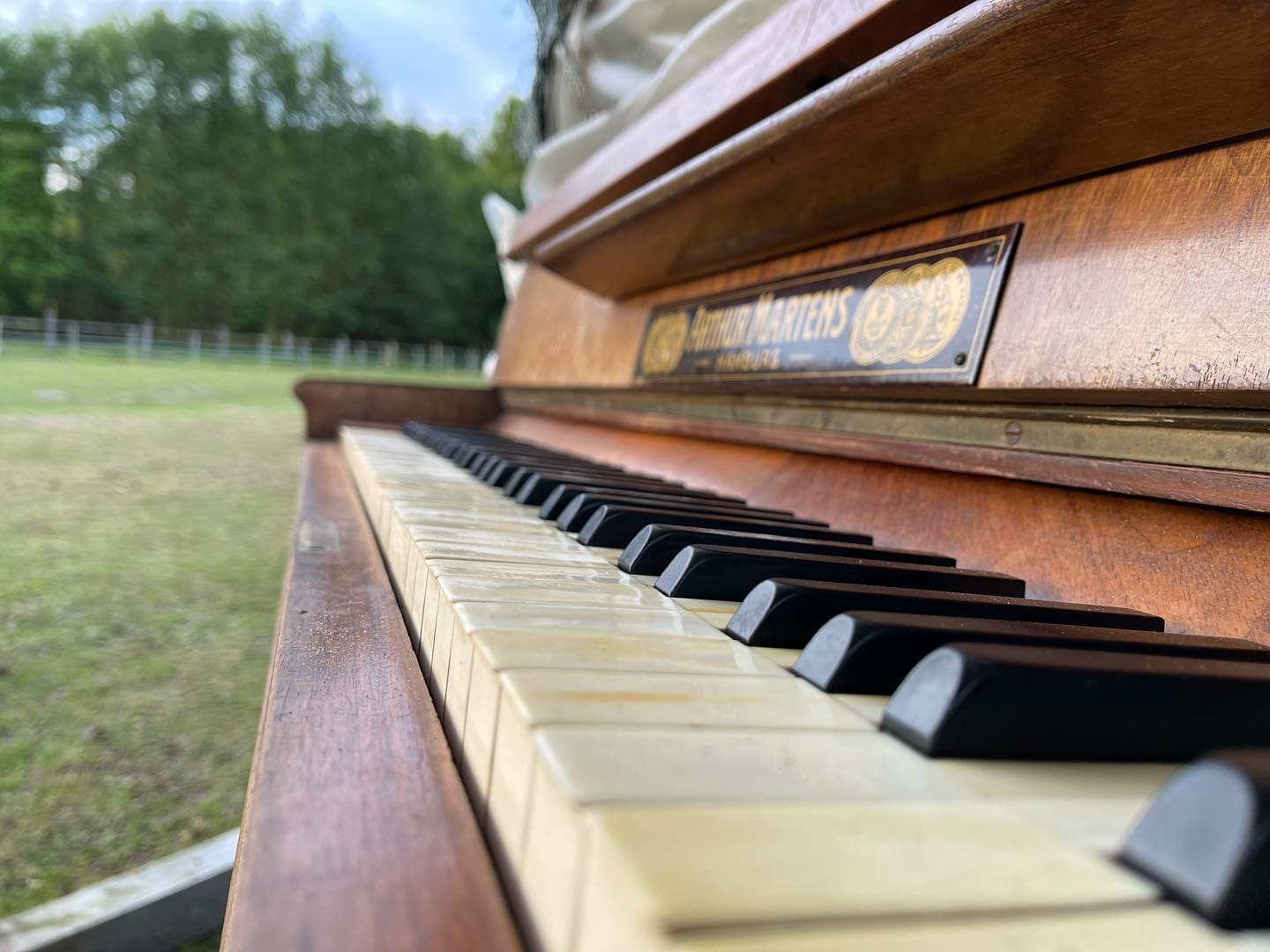 Public piano in Salzgitter, Lower Saxony, Germany