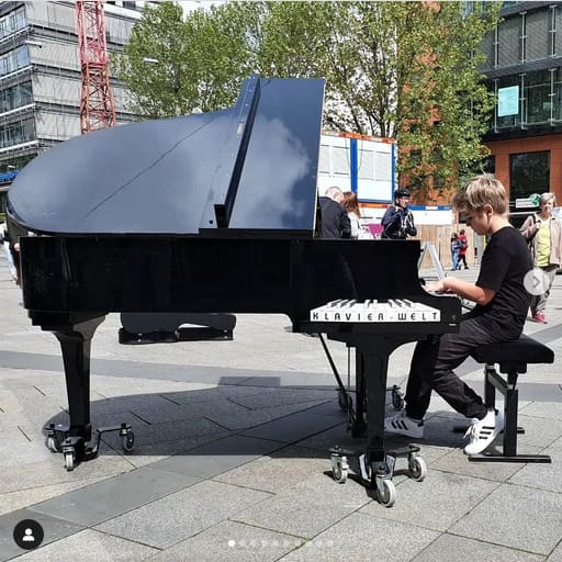 Public piano in Stuttgart, Baden-Württemberg, Germany