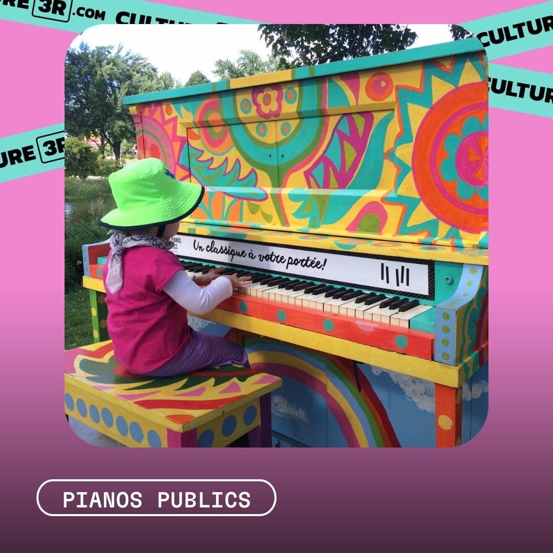 Public piano in Trois-Rivières, Quebec, Canada