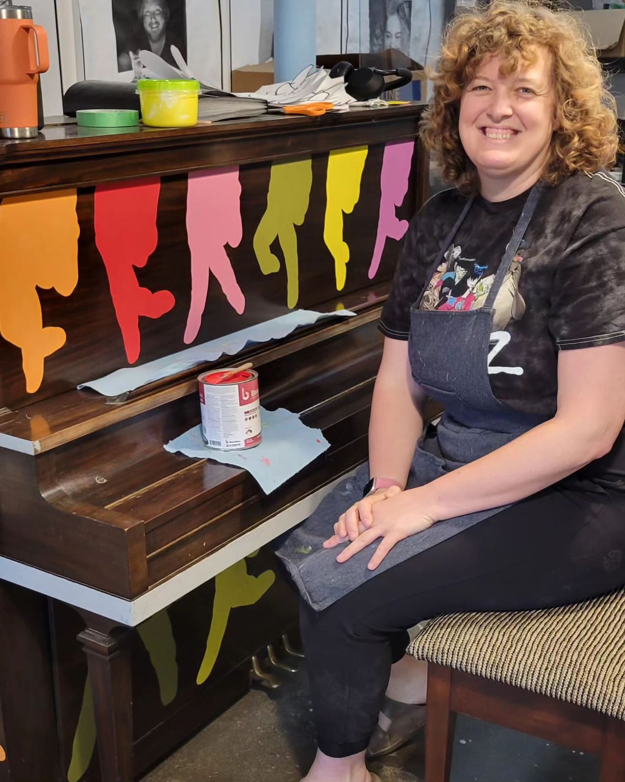 Public piano in Barrie, Ontario, Canada