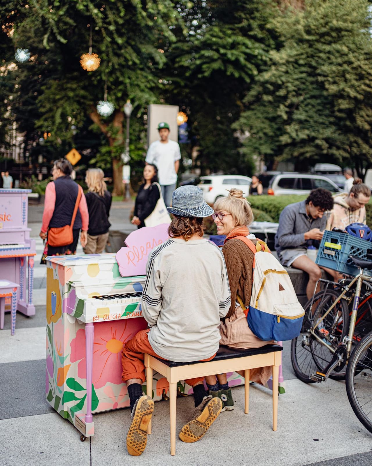 Public piano in Portland, Oregon, United States