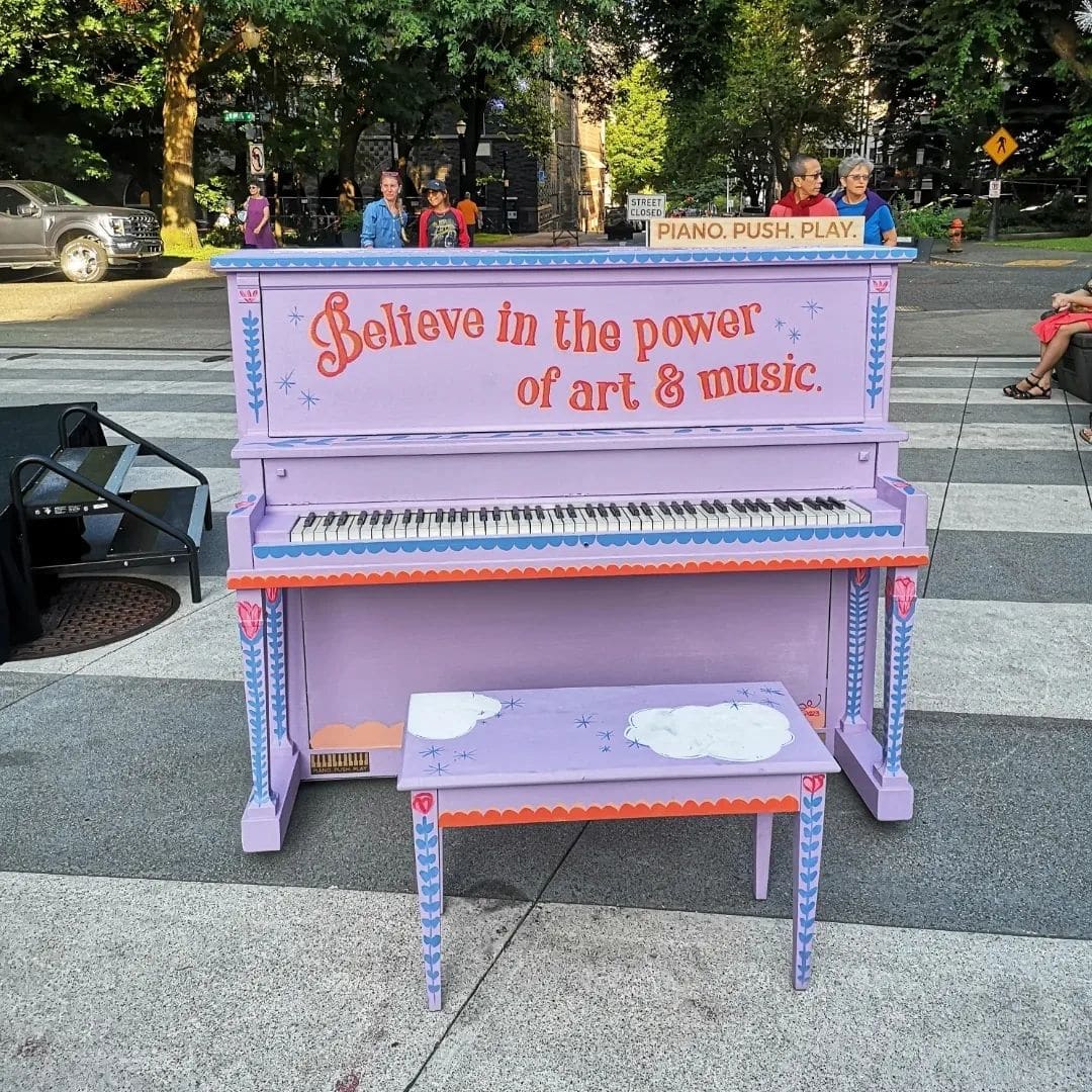 Public piano in Portland, Oregon, United States