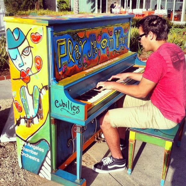 Public piano in Santa Monica, California, United States